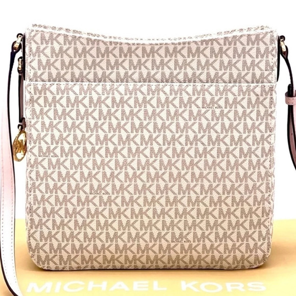 Michael Kors Large Messenger Crossbody Bag Powder Blush Multi - Picture 3 of 13